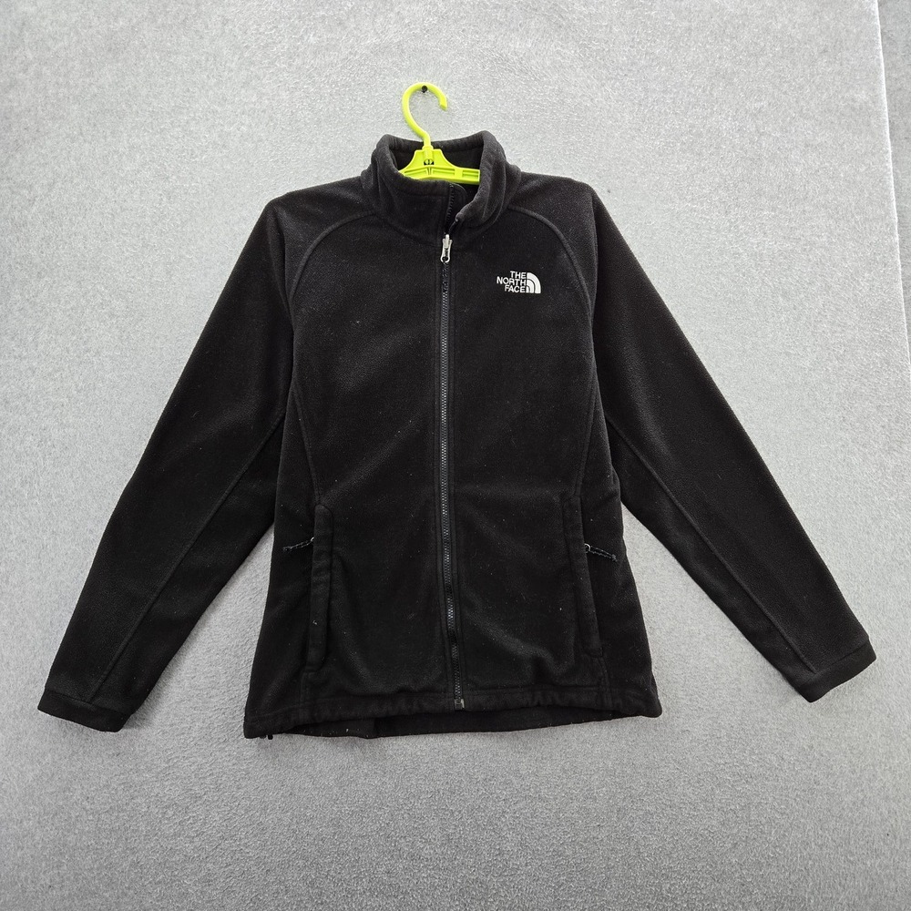The North Face Women Jacket M Black Osito Fleece Activewear Zipper Logo